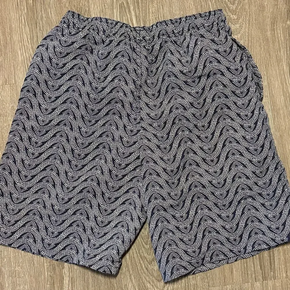 Patagonia Boys XL Swim Trunks Navy White Wave Print Youth Baggies Shorts